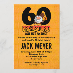 Prehistorische 60e verjaardag kaart