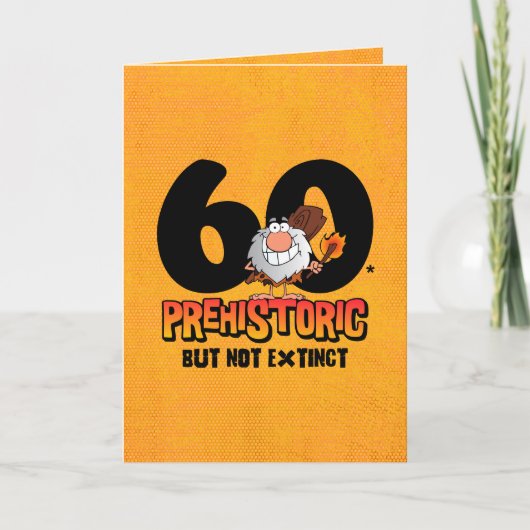 Prehistorische 60e verjaardag kaart (Voorkant)
