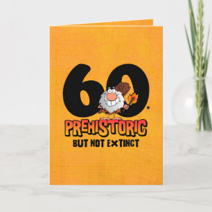 Prehistorische 60e verjaardag kaart