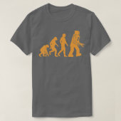 Prehistorische Ape aan aap tot Man aan robot Evolu T-shirt (Design voorkant)