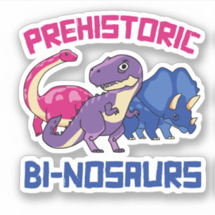 Prehistorische Binosaurs Bi-nosaurs Sticker