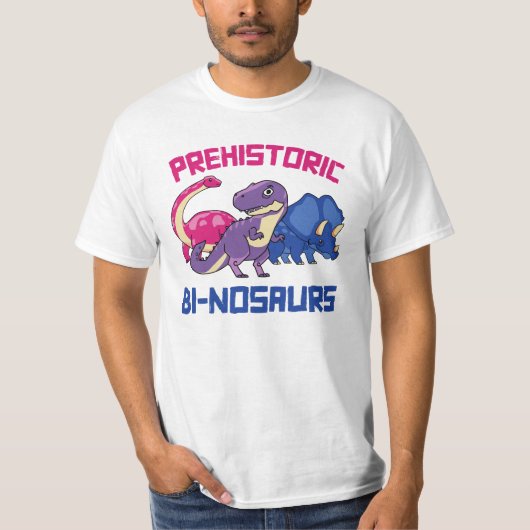 Prehistorische Binosaurs Bi-nosaurs T-shirt (Voorkant)
