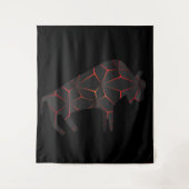 Prehistorische dieren Fiery Bison Wandkleed (Voorkant)