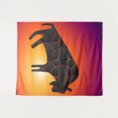 Prehistorische dieren Fiery Bison Wandkleed (Voorkant (horizontaal))