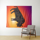 Prehistorische dieren Fiery Bison Wandkleed (In Situ (horizontaal))