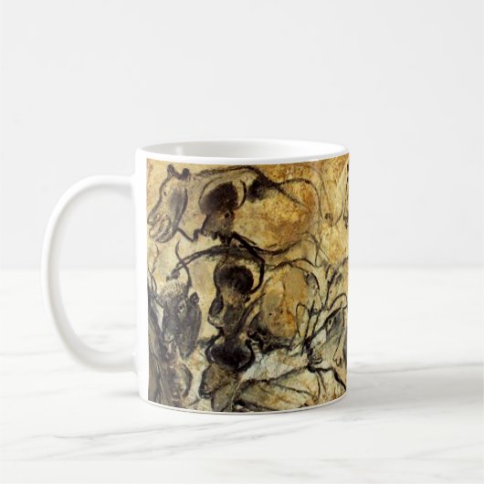 Prehistorische dieren Lascaux Cave Art Coffee Mok (Links)