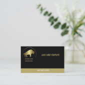 Prehistorische dieren Logo Gold Buffalo Visitekaartje (Staand voorkant)