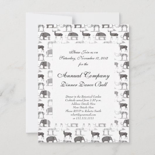 Prehistorische dieren - Wooly Mammoth en Megaceros Kaart (Achterkant)