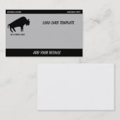 Prehistorische dieren Zwarte Buffalo Bison Visitekaartje (Voorkant / Achterkant)