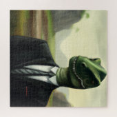 Prehistorische Dinosaur Businessman, Fun AI Genera Legpuzzel (Horizontaal)