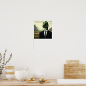 Prehistorische Dinosaur Businessman, Fun AI Genera Poster (Keuken)