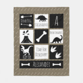 Prehistorische Dinosaur Dig & Name Fleece Deken (Voorkant)