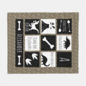 Prehistorische Dinosaur Dig & Name Fleece Deken (Voorkant (Horizontaal))