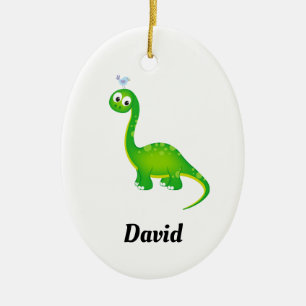 Prehistorische Dinosaur met naam Keramisch Ornament
