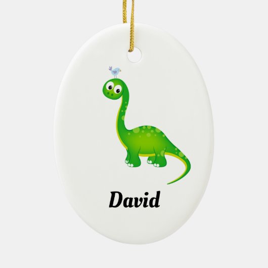 Prehistorische Dinosaur met naam Keramisch Ornament (Achterkant)