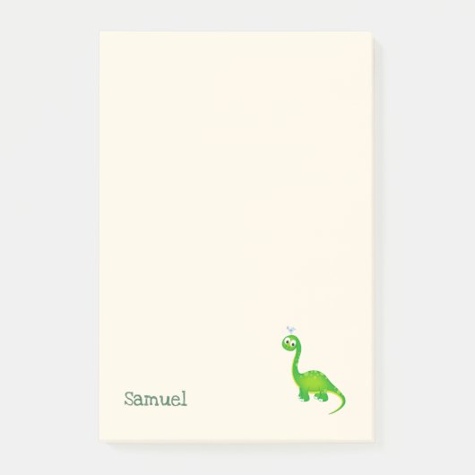 Prehistorische Dinosaur met naam Post-it® Notes (Voorkant)