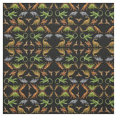 Prehistorische Dinosaur Paleo Dark Fabric Stof (Swatch)