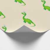 Prehistorische Dinosaur Pattern Cadeaupapier (Hoek)