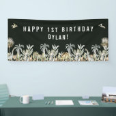 Prehistorische Dinosaur Theme Birthday Banner (Beurs)