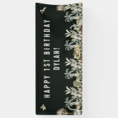 Prehistorische Dinosaur Theme Birthday Banner (Verticaal)