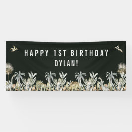 Prehistorische Dinosaur Theme Birthday Banner