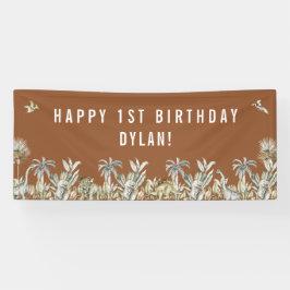 Prehistorische Dinosaur Theme Birthday Banner