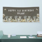 Prehistorische Dinosaur Theme Birthday Banner (Beurs)