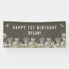 Prehistorische Dinosaur Theme Birthday Banner