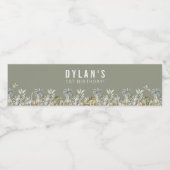 Prehistorische Dinosaur Theme Birthday Waterfles Etiket (Enkel label)