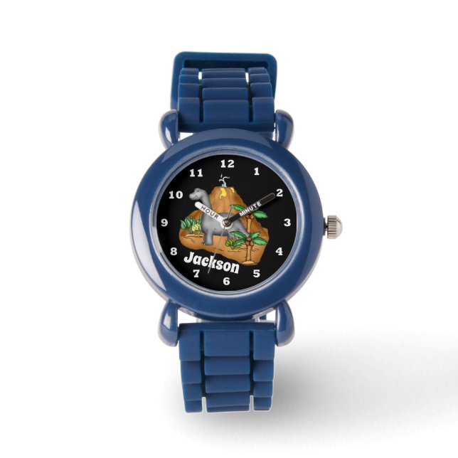 Prehistorische dinosaur voegt naamhorloge toe horloge (Voorkant)