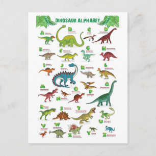 Prehistorische dinosauriërs briefkaart