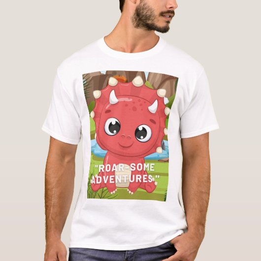 PREHISTORISCHE DINOSAURUS CITATEN T-SHIRT (Voorkant)