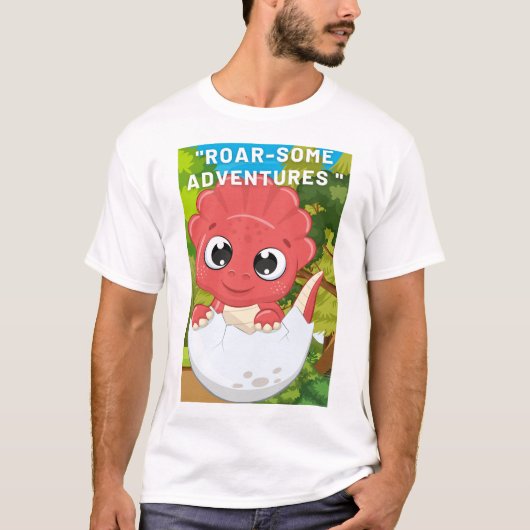 PREHISTORISCHE DINOSAURUS CITATEN T-SHIRT (Voorkant)