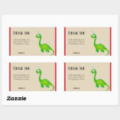 Prehistorische Dinosaurus Dank u Rechthoekige Sticker (Vel)