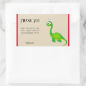 Prehistorische Dinosaurus Dank u Rechthoekige Sticker (Tas)