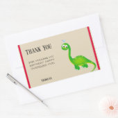 Prehistorische Dinosaurus Dank u Rechthoekige Sticker (Envelop)