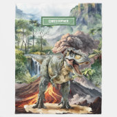 Prehistorische Dinosaurus Deken Verjaardagscadeau  (Voorkant)