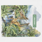 Prehistorische Dinosaurus Jongens Verjaardag Deken (Voorkant (Horizontaal))