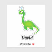 Prehistorische dinosaurus met naam sticker (Vel)