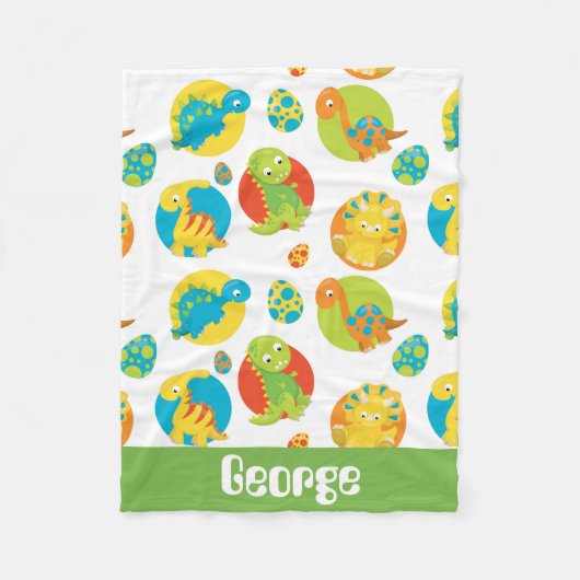 Prehistorische Dinosaurus patroon baby deken (Voorkant)