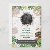 Prehistorische dinosaurus T-rex Boy Verjaardagsfee Kaart (Voorkant)