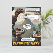 Prehistorische dinosaurus-thema grafische roman Ve Kaart (Staand voorkant)