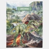 Prehistorische Dinosaurus Verjaardag Deken Jongens (Voorkant)