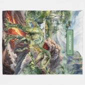 Prehistorische Dinosaurus Verjaardag Deken Jongens (Voorkant (Horizontaal))