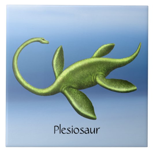 Prehistorische Elasmosaurus Plesiosaur keramische  Tegeltje (Voorkant)
