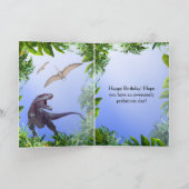 Prehistorische Elke Leeftijd Paars T-rex Dinosaur  Kaart (Binnen)