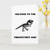 Prehistorische Funny Birthday Kaart (Gele Bloem)