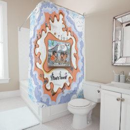 Prehistorische Grappenmakers | Satirische Humor Douchegordijn