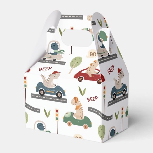 Prehistorische groepen van Kleurrijke Dinosaurusse Bedankdoosjes (Achterkant)