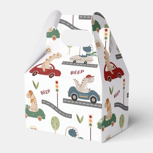 Prehistorische groepen van Kleurrijke Dinosaurusse Bedankdoosjes (Voorkant Zijde)